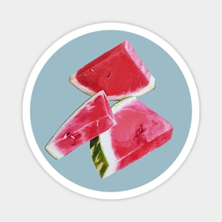 Watermelon Slices painting (no background) Magnet